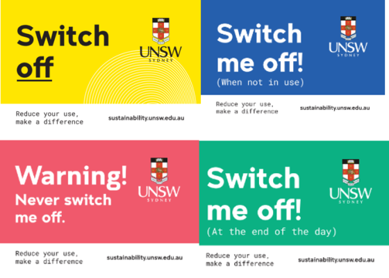 Switch off stickers