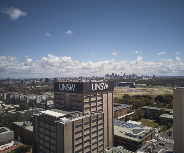 Aerial view of UNSW campus