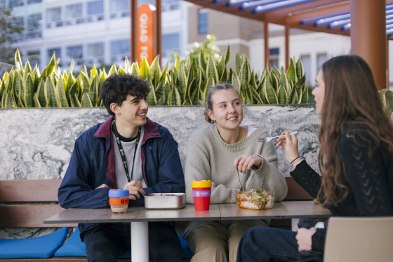students having lunch 