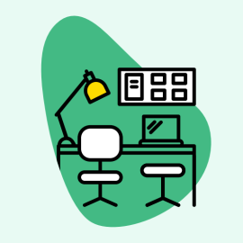 Green office checklist logo