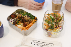 Reusable food box and glass