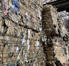 Paper and cardboard ready for recycling