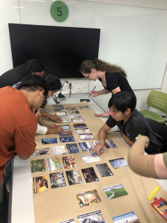 Students playing climate fresk