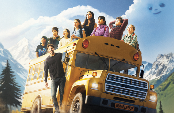 Kids on a yellow bus