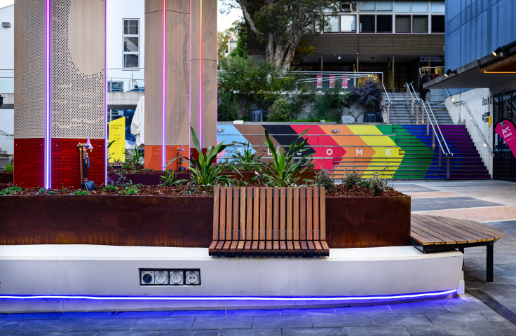 Redeveloped Paddington campus courtyard exemplifying Nature Positive